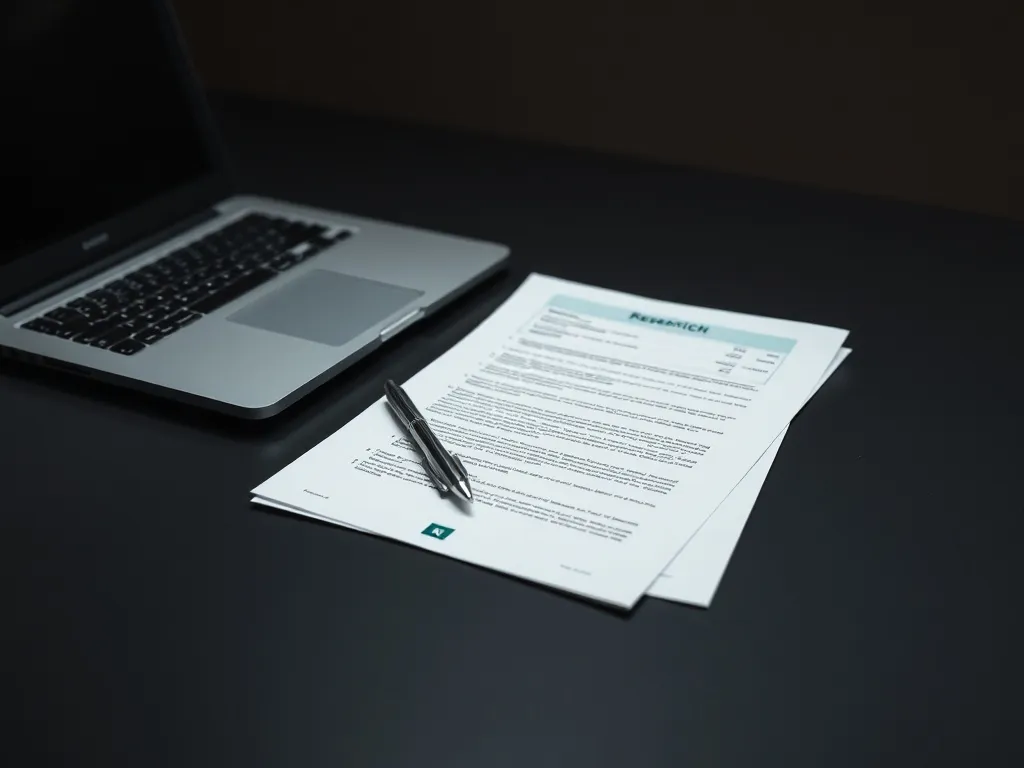 A minimalist, high-quality photograph of professional resear